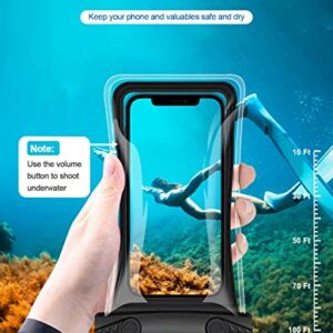 Vuwwey Waterproof Phone Pouch, [Built-in Pocket] Floating IPX8 Waterproof Phone Case with Adjustable Lanyard, Underwater Dry Bag Compatible with iPhone 14 13 12 11 Pro Max and Up to 6.9''- 2 Pack