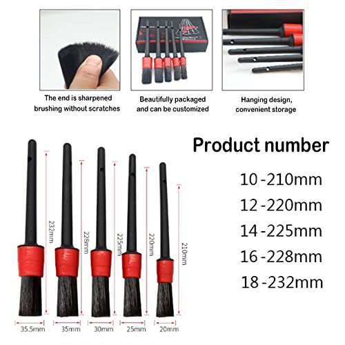 DRAMLOR Wheel Cleaner Car Detailing Brush Kit Including 3PCS Metal-Free Synthetic Wool Wheel and Tire Brush Long Handle Car Wheel Brush & 5PCS Cleaning Brushes Tire Brush for Car Detailing