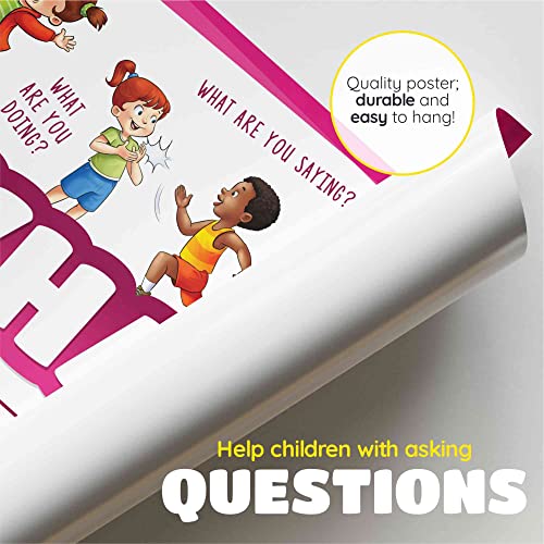 SPARK INNOVATIONS WH Questions Classroom Educational Posters Wall Learning Charts For Toddlers, Laminated Teaching Poster for Homeschool, Kindergarten, Nursery, Preschool, Playroom Childrens Wall Art