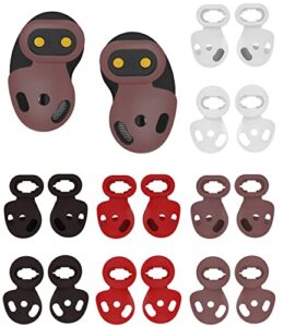 rqker eartip covers fit in case compatible with galaxy buds live sm-r180, 8 pairs s/l sizes soft silicone replacement ear tips covers earbuds covers compatible with galaxy buds live, 8 pairs 4 colors