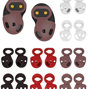 Rqker Eartip Covers Fit in Case Compatible with Galaxy Buds Live SM-R180, 8 Pairs S/L Sizes Soft Silicone Replacement Ear Tips Covers Earbuds Covers Compatible with Galaxy Buds Live, 8 Pairs 4 Colors