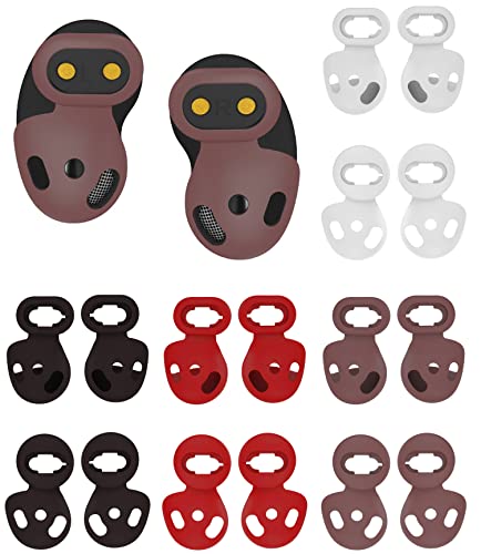 Rqker Eartip Covers Fit in Case Compatible with Galaxy Buds Live SM-R180, 8 Pairs S/L Sizes Soft Silicone Replacement Ear Tips Covers Earbuds Covers Compatible with Galaxy Buds Live, 8 Pairs 4 Colors