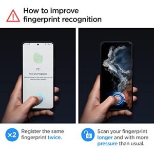 Spigen Tempered Glass Screen Protector [Glas.tR EZ Fit] designed for Galaxy S22 Plus [Case Friendly] - 2 Pack