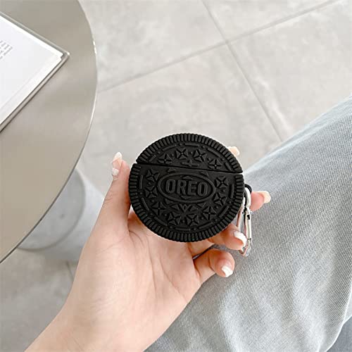 PVC Earphone Case for Xiaomi True Wireless Earbuds Redmi Buds 3,Cute 3D Funny Cartoon Cool Design Skin Cover, Protective Silicone Case with Keychain (Oreo Cookies)