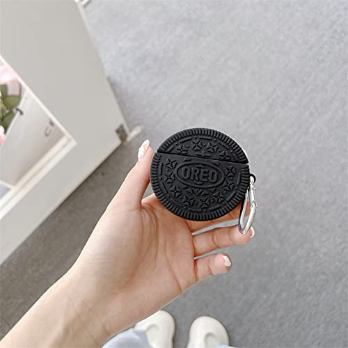 PVC Earphone Case for Xiaomi True Wireless Earbuds Redmi Buds 3,Cute 3D Funny Cartoon Cool Design Skin Cover, Protective Silicone Case with Keychain (Oreo Cookies)