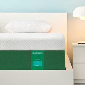mintgreen full size mattress 8 inch ge memory foam mattress in a box, premium bed mattress with breathable soft cover - medium firm feel-ventilated design & certipur-us certified foam full mattress