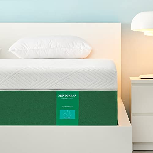 mintgreen Full Size Mattress 8 Inch Ge Memory Foam Mattress in a Box, Premium Bed Mattress with Breathable Soft Cover - Medium Firm Feel-Ventilated Design & CertiPUR-US Certified Foam Full Mattress