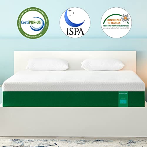 mintgreen Full Size Mattress 8 Inch Ge Memory Foam Mattress in a Box, Premium Bed Mattress with Breathable Soft Cover - Medium Firm Feel-Ventilated Design & CertiPUR-US Certified Foam Full Mattress