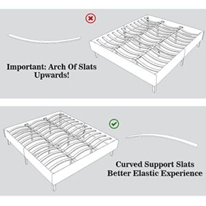Allewie King Size Bed Frame/Upholstered Platform Bed Frame/Mattress Foundation/No Box Spring Needed/Wood Slats Support/Easy Assembly/Grey