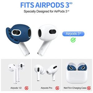 JAKPAK for AirPods 3 Ear Covers Protective Anti Scratch AirPods 3 Eartips Covers Soft Silicone AirPods 3 Accessories, Anti-Slip Dustproof Shockproof Ear Cover Compatible with AirPods 3rd Gen Blue