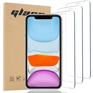 avoar 3 pack screen protector for iphone 11 / iphone xr, for iphone 11 screen protector, 6.1 inch hd clear tempered glass full screen case friendly, anti-scratch, bubble free, case-friendly