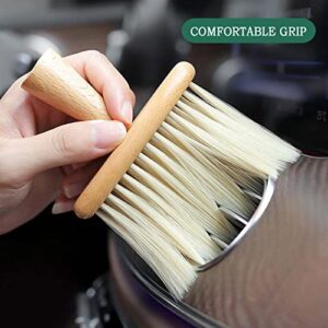 High Density Ultra Soft Detail Brush Automotive Interior Cleaning Tool Kit Brush Car Detailing Brush Soft Hair Wooden Brush Deep Cleaning Keyboards Laptop Sofa Dusting Brush (B-1PC)