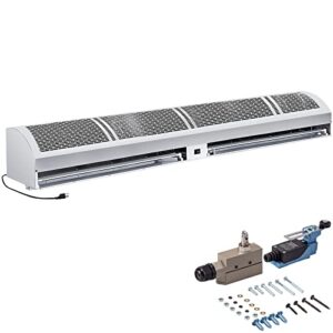 vevor 59 inch speeds 2285/2515 cfm commercial indoor air curtain for doors with 2 switches, 110v unheated, white
