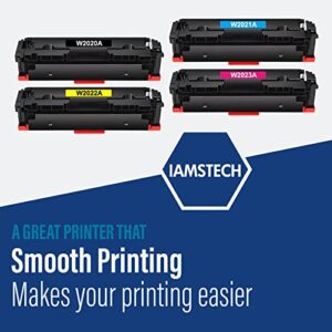 iamstech 414A Toner Cartridge (with Chip) Compatible Replacement for HP 414A 414X W2020A W2020X Color Pro MFP M479fdw M454dw M479fdn M454dn M454 M479 Printer Ink (Black Cyan Magenta Yellow 4 Pack)