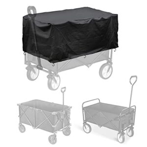 iceberg elf folding wagon rainproof insulation cover, with 6 hooks, black thin (cover only, accessories not included)