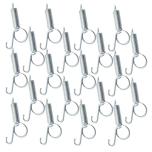 20 Pack Pet Cage Door Latch Spring Hook Quail Cage J Clips for Wire Cages The Door Latch Cat Spring Cage Latch for Fixing Wire Cage Door Pet Dog Cat Bunny Birds Hamsters