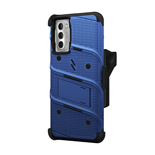 ZIZO Bolt Bundle for Moto g Stylus 5G (2022) Case with Screen Protector Kickstand Holster Lanyard - Blue