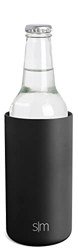 Simple Modern Beer Bottle Cooler | Insulated Stainless Steel Drink Sleeve Holder | Insulate Soda, Sparkling Water, Standard 12oz Bottles | Gift Women Her | Ranger Collection | Bottle | Midnight Black