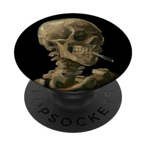 vintage van gogh skull-van gogh head of a skeleton halloween popsockets standard popgrip