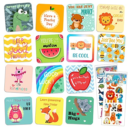 100 (50 Designs) Lunch Box Notes for Kids, Writable Children School Lunch Box Notes for Girls & Boys , Lunch Notes for Kids , Lunch Box Notes for Kids with 2 Complimentary Sticker Sheets