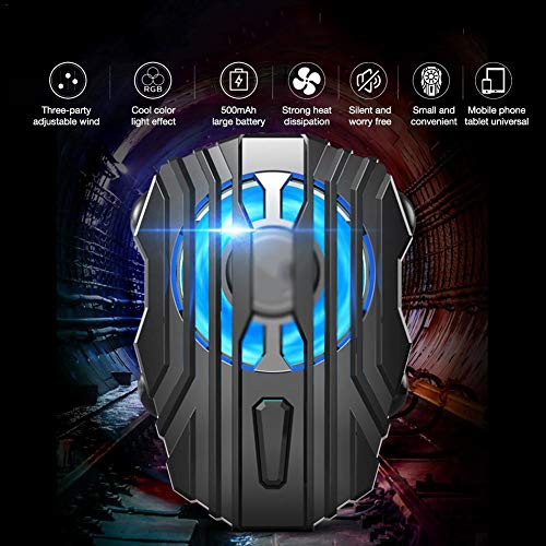 TOTOU Mobile Phone Cooler for Silent Phone Radiator PUBG Controller Handle LED Light Cooling Fan