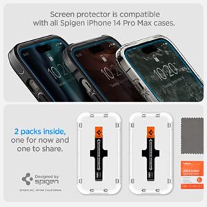 Spigen Tempered Glass Screen Protector [GlasTR EZ FIT] designed for iPhone 14 Pro Max [Case Friendly] - Sensor Protection / 2 Pack