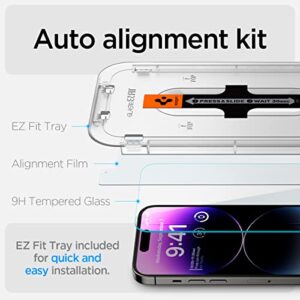 Spigen Tempered Glass Screen Protector [GlasTR EZ FIT] designed for iPhone 14 Pro Max [Case Friendly] - Sensor Protection / 2 Pack