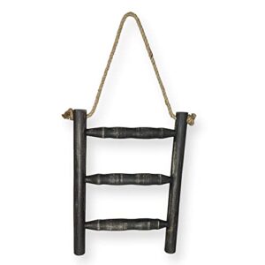 farmhouse world ladder hand towel rack (wall, black)