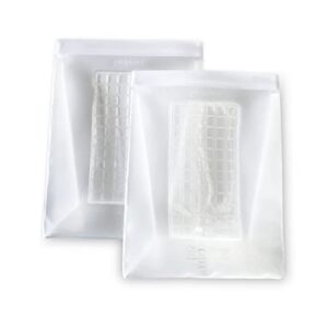 Prepara 1 Gallon Reusable, set of 2 Food Storage Bags, clear