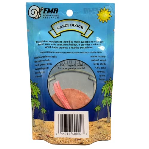 Hermit Crab Food and Calcium Block Set, All in One Natural Supplies and Habitat Necessities for Pet Crabs, 2 Pack, 4 Ounces