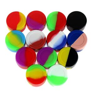 ooduo 5ml silicone containers wax 50pcs non-stick mini round kitchen jar multi use storage cream bottle random color