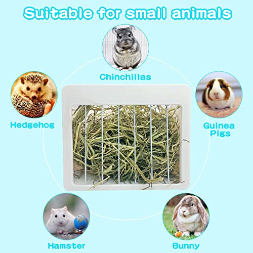 kathson Rabbit Hay Feeder Bunny Food Dispenser Alfalfa Grass Manger Holder Less Wasted for Guinea Pig Chinchilla Ferret