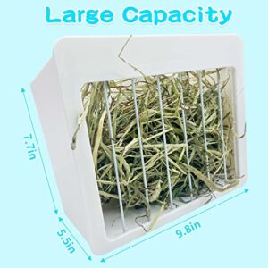 kathson Rabbit Hay Feeder Bunny Food Dispenser Alfalfa Grass Manger Holder Less Wasted for Guinea Pig Chinchilla Ferret