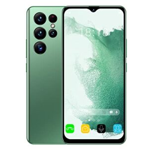 zyyini s22 ultra smartphone, unlocked cell phone with hd screen, 16gb 64gb, dual card dual standby support face recognition, mobile phone for android 11 (green)