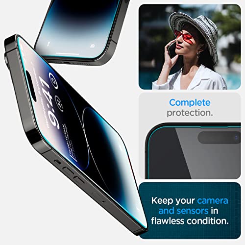 Spigen Tempered Glass Screen Protector [GlasTR EZ FIT] designed for iPhone 14 Pro [Case Friendly] - Sensor Protection / 2 Pack