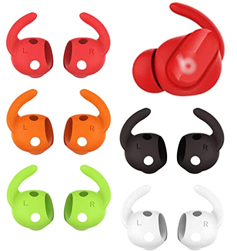 ALXCD Anti Slip Ear Hook Compatible with Beats Studio Buds, 5 Pairs Anti-Slip Anti Lost Earbuds Hook Sport Ear Hooks, Compatible with Beats Studio Buds, 5 Pairs 5 Colors