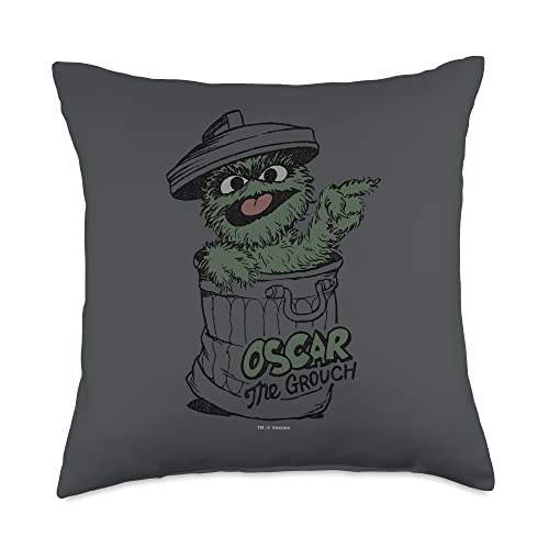 Sesame Street Oscar Early Grouch Throw Pillow, 18x18, Multicolor