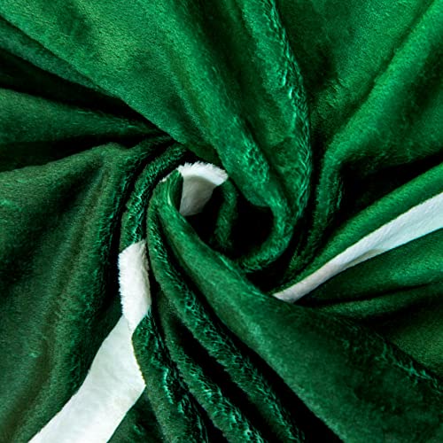 Leaf Blanket Green Plant Throw Blankets Soft Plush Flannel Throw Decorative Leaves Design for Plant Lovers Bed Couch and Sofa