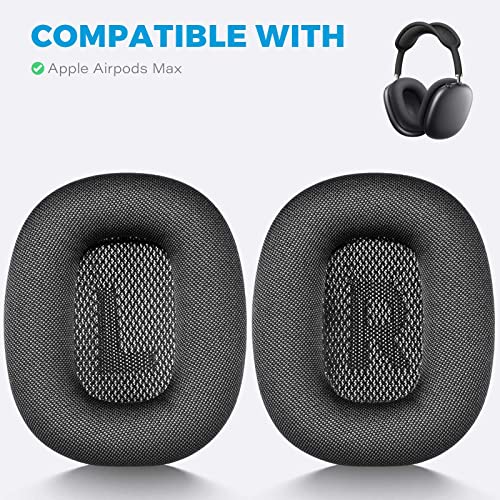 Ear Cushions for Airpods Max, Comfortable Headphones Accessories Replacement Earpads Ear Cups for Apple Airpods Max Headphones - Space Gray, Black