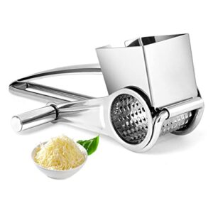 rotary cheese grater stainless steel manual handheld cheese grater shredder hand crank kitchen tool for grating hard cheese chocolate nuts and more