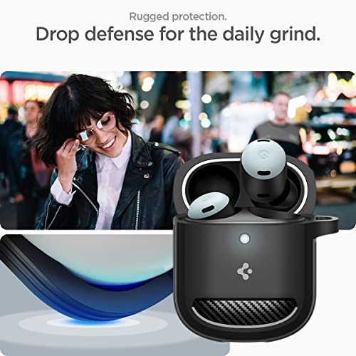 Spigen Rugged Armor Designed for Google Pixel Buds Pro Case (2022) - Matte Black, for Headphones