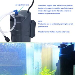 MUZIBAMA U-V Filter Green Water Killing Machine Pump for Up to 100 Gallon Aquarium Fish Tank Submersible Water Pump with Bubble Function 110V 9W 200GPH