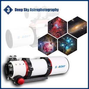 SVBONY SV550 APO Triplet Refractor, 80mm F6 OTA with 2.5 inches Micro-Reduction Rap Focuser, Astronomy Telescope Adults for Deep Sky Astrophotography and Visual