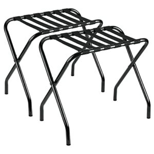 ulimart luggage rack 2 pack steel frame folding suitcase stand,luggage rack for guest room,easy assembly luggage stand for hotel for bedroom,guest room essentials