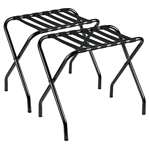 Ulimart Luggage Rack 2 Pack Steel Frame Folding Suitcase Stand,Luggage Rack For Guest Room,Easy Assembly Luggage Stand For Hotel For Bedroom,Guest Room Essentials