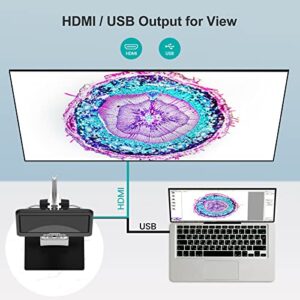 10 inch HDMI Digital Coin Microscope with 10'' Stand Full Coin View, LINKMICRO LM207S-Pro Electronic Microscope Camera for Soldering UHD 2160P, Windows 32GB SD Card