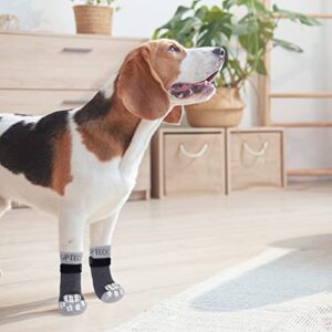 PUPTECK Non Slip Dog Socks for Hot Pavement with Grips, Dog Shoes for Hardwood Floors Licking Booties for Small Medium Large Size Dogs, Summer Paw Protector Pads with Grips for Senior Dogs