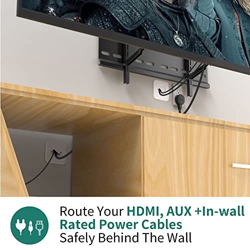 HomeMount TV Cord Hider Kit- Wire Hider Kit for Wall Mount TV, Cable Management Kit Hides TV Wires Behind The Wall（White）