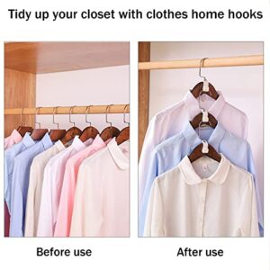 120Pcs Clothes Hanger Connector Hooks, Thicken, Load 30 Pounds, Used in Closet Space Savers and Organizer Closets(Pink, Blue, Green and White)