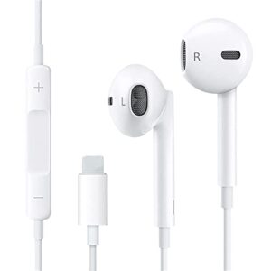 earbuds headphones wired earphones with microphone and volume control, compatible with iphone 13/12/11 pro max/xs max/xr/x/7/8 plus
